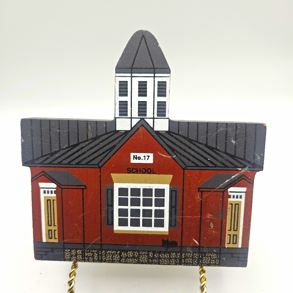 The Cat's Meow Series VII Octagonal School No. 17 Wood Fig Signed Joline 1998